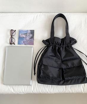 巾着風リュックサック 大容量バックパック 送料無料 即日発送-3