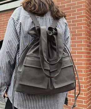 巾着風リュックサック 大容量バックパック 送料無料 即日発送-5