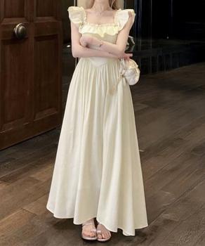 フリル付きワンピース ノースリーブワンピ 送料無料 即日発送-2