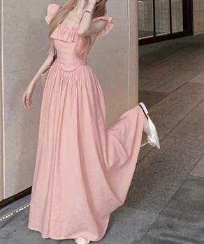 フリル付きワンピース ノースリーブワンピ 送料無料 即日発送-5