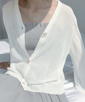 キャミワンピース カーディガン2点セット　レディース フレアロングワンピ シアーカーディガン 送料無料 即日発送-3