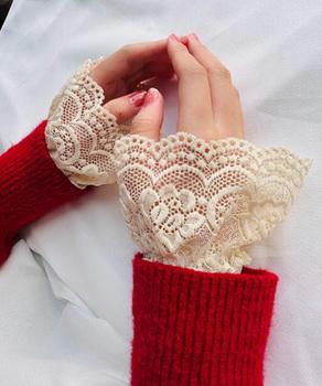 レース 付けカフス レディース 重ね着風 送料無料 即日発送-9