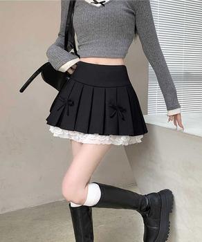 ボックスプリーツスカート ミニスカート夏 送料無料 即日発送-3