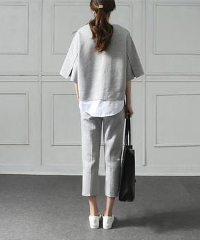 セットアップ レイヤード風カットソー春夏 送料無料 即日発送-4