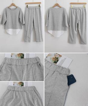 セットアップ レイヤード風カットソー春夏 送料無料 即日発送-8