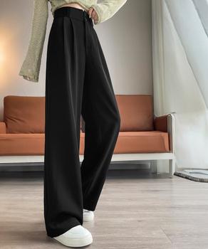 ワイドパンツ ツータックスラックスパンツ 送料無料 即日発送-2