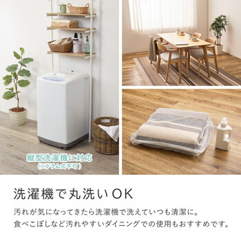 ラグ タフトラグ 約185×185cm　洗える 速乾 軽量 抗菌防臭 日本製 フィン 2カラー 3サイズ 送料無料-3