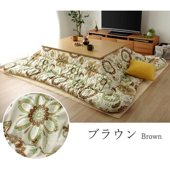 こたつ布団 約205×245cm 国産 アリス ベイシス フラワー ブラッド ポーン ベルテ 送料無料-11