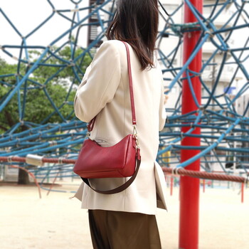 シュリンクレザー ダブルストラップ 2WAY ショルダーバッグ　 COOCO 送料無料 即日発送-23