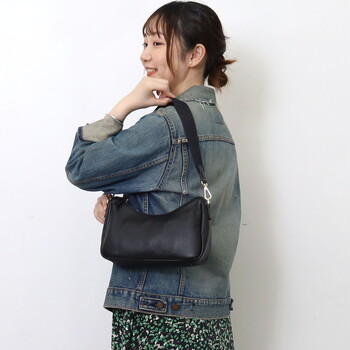 シュリンクレザー ダブルストラップ 2WAY ショルダーバッグ　 COOCO 送料無料 即日発送-28