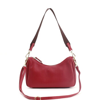 シュリンクレザー ダブルストラップ 2WAY ショルダーバッグ　 COOCO 送料無料 即日発送-2