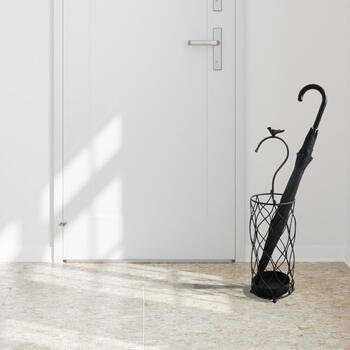 アイアン傘立て アンブレラスタンド コンパクト 鳥 ブラック 送料無料-9