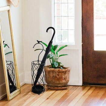 アイアン傘立て アンブレラスタンド コンパクト 鳥 ブラック 送料無料-8