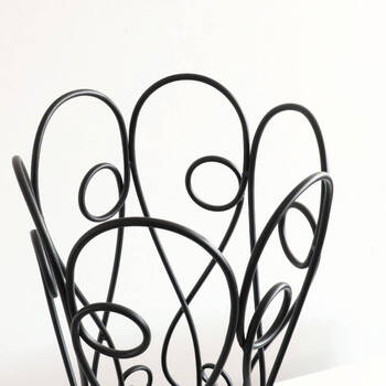 アイアン傘立て アンブレラスタンド アラベスク調デザイン ブラック 送料無料-4