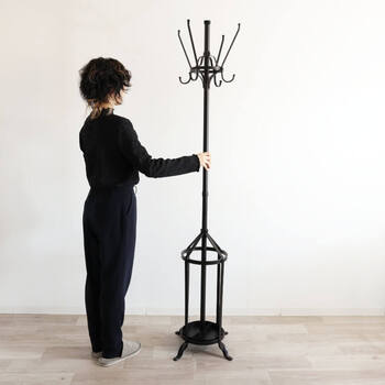 アンティーク調 アイアンスタンドハンガーラック&傘立て 送料無料-6