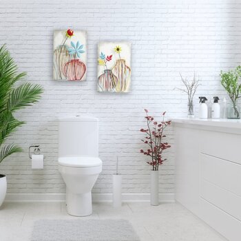 モダンポップ ウォールアートパネル 壁掛け 壁飾り カラフルなお花や花瓶 送料無料-9