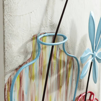 モダンポップ ウォールアートパネル 壁掛け 壁飾り カラフルなお花や花瓶 送料無料-1