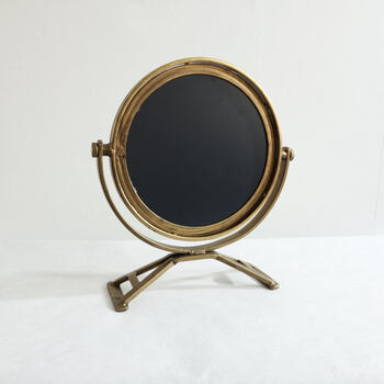 アンティーク調 卓上ミラー ゴールド 送料無料-3