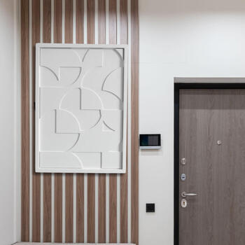 ウォールアートパネル 壁掛け 壁飾り モダンホワイト　幾何学的 送料無料-9