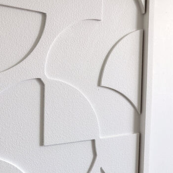 ウォールアートパネル 壁掛け 壁飾り モダンホワイト　幾何学的 送料無料-1