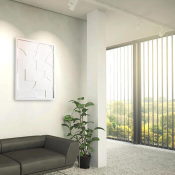 ウォールアートパネル 壁掛け 壁飾り モダンホワイト　幾何学的 送料無料-7