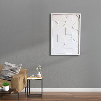 ウォールアートパネル 壁掛け 壁飾り モダンホワイト　幾何学的 送料無料-8