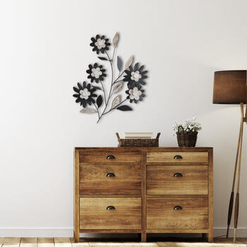 ウォールアート 壁飾り 壁掛け 5つのフラワー 送料無料-7