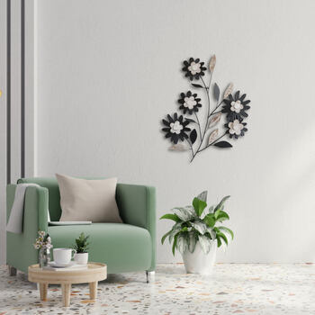 ウォールアート 壁飾り 壁掛け 5つのフラワー 送料無料-8