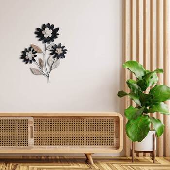 ウォールアート 壁飾り 壁掛け 3つのフラワー 送料無料-9