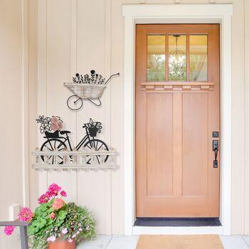 ウォールアート 壁飾り 壁掛け フラワーカート ガーデニング 送料無料-9