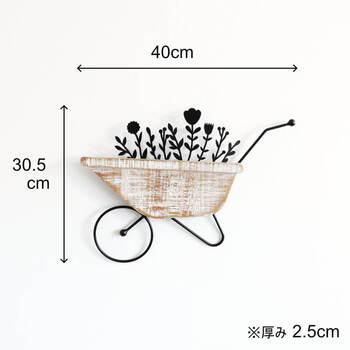 ウォールアート 壁飾り 壁掛け フラワーカート ガーデニング 送料無料-4