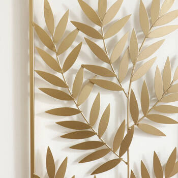 ウォールアートパネル リーフ ゴールド 壁掛け 壁飾り 送料無料-2