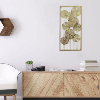 ウォールアートパネル リーフ ゴールド 壁掛け 壁飾り 送料無料-8