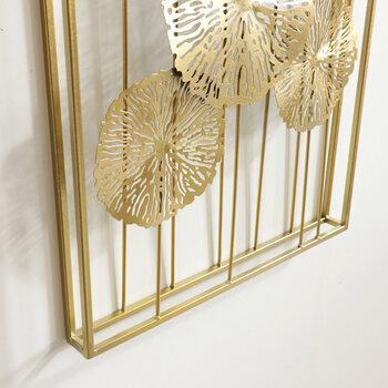 ウォールアートパネル ロータス ゴールド 壁掛け 壁飾り 送料無料-2