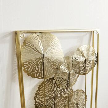 ウォールアートパネル ロータス ゴールド 壁掛け 壁飾り 送料無料-4