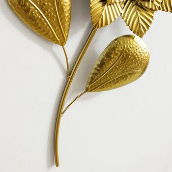 ウォールデコレーション 壁掛け 壁飾り ゴールド フラワー 送料無料-2