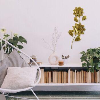 ウォールデコレーション 壁掛け 壁飾り ゴールド フラワー 送料無料-8