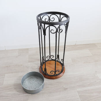 アンティーク調 アイアン傘立て ウッド＆アイアン 送料無料-5