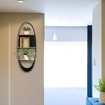 壁掛けディスプレイシェルフ オーバル 飾り棚 送料無料-9