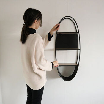 壁掛けディスプレイシェルフ オーバル 飾り棚 送料無料-5