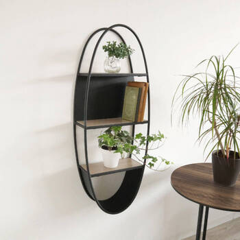 壁掛けディスプレイシェルフ オーバル 飾り棚 送料無料-6