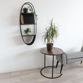 壁掛けディスプレイシェルフ オーバル 飾り棚 送料無料-7