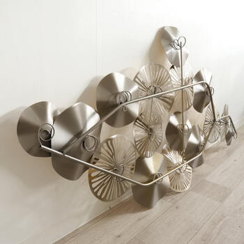 ウォールアート 壁飾り ゴールド　蓮 送料無料-2