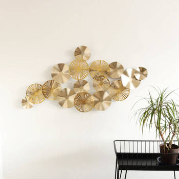 ウォールアート 壁飾り ゴールド　蓮 送料無料-7