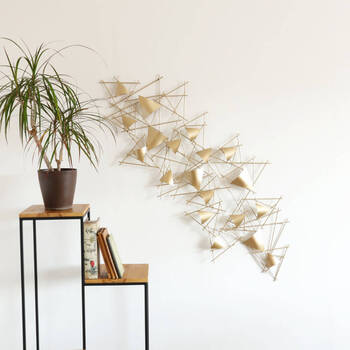 ウォールアート 壁掛け 壁飾り ゴールド　丸みのある三角形 送料無料-9
