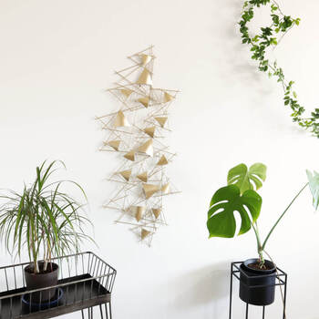 ウォールアート 壁掛け 壁飾り ゴールド　丸みのある三角形 送料無料-8