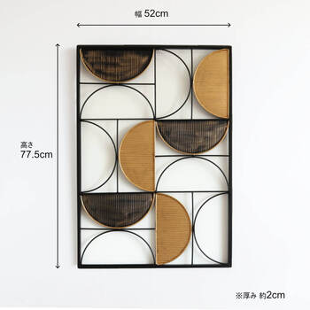 ウォールアートパネル 壁掛け 壁飾り ブラックとゴールド 送料無料-5