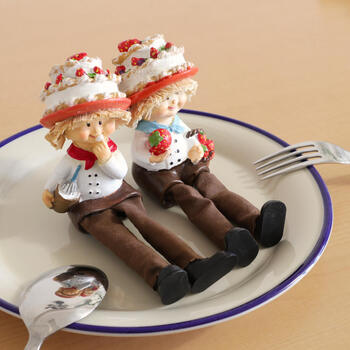 ディスプレイとしてかわいい 置物 お座り妖精 ショートケーキ 2SET 送料無料-4