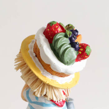 ディスプレイとしてかわいい 置物 お座り妖精 タルトケーキ 2SET　とてもかわいいお座り妖精の置物 送料無料-3