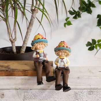 ディスプレイとしてかわいい 置物 お座り妖精 パンケーキ 2SET　とてもかわいいお座り妖精の置物 送料無料-9